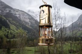 Etape de la flamme olympique au cirque de Gavarnie